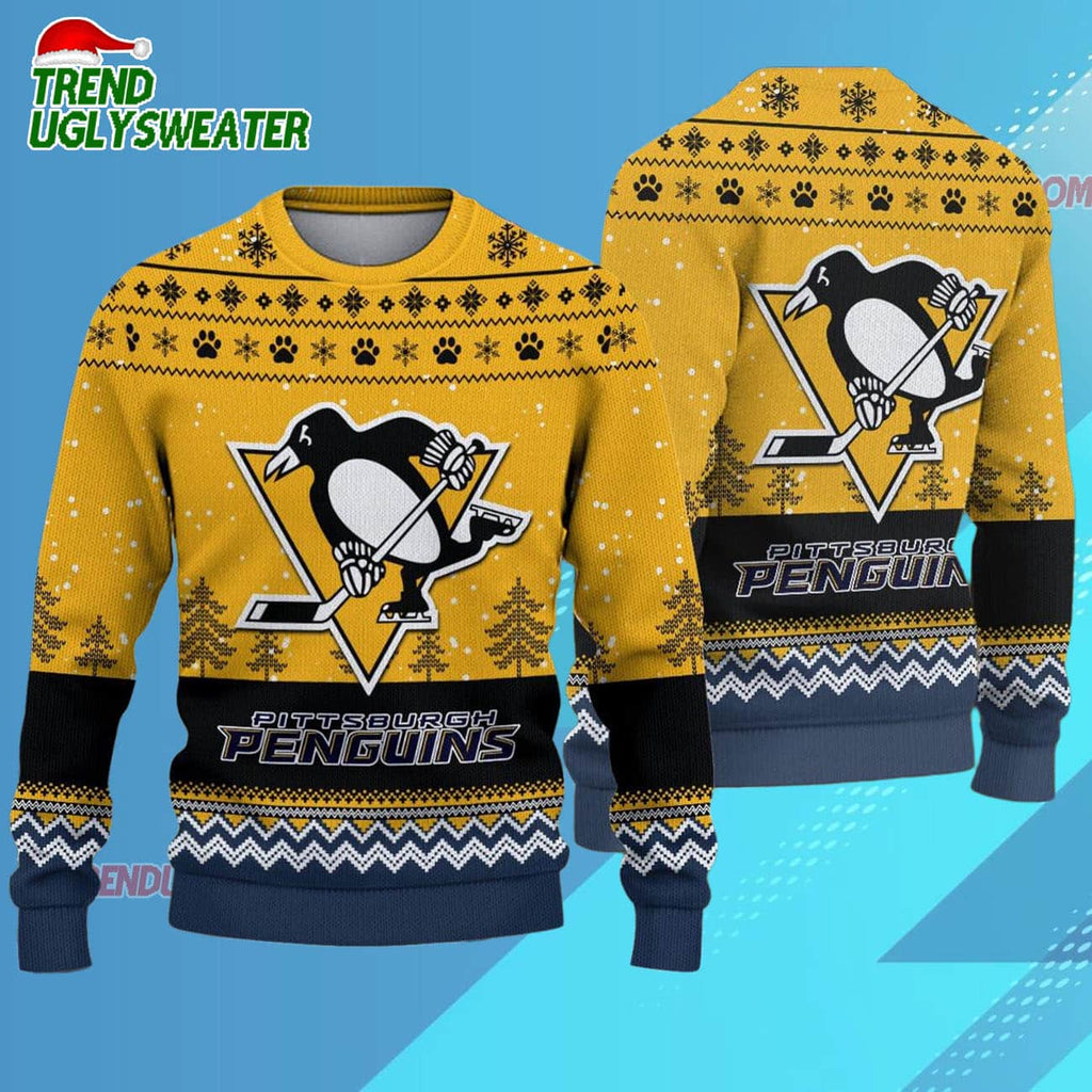 NHL Pittsburgh Penguins Hockey Team Design New Ugly Christmas Sweater