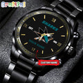 NHL San Jose Sharks Black Fashion Watch Custom Hockey Game Time