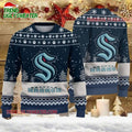 NHL Seattle Kraken Snowy Depths Ugly Christmas Sweater