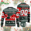 NHL St Louis Blues Personalized Name & Number Ugly Christmas Sweater