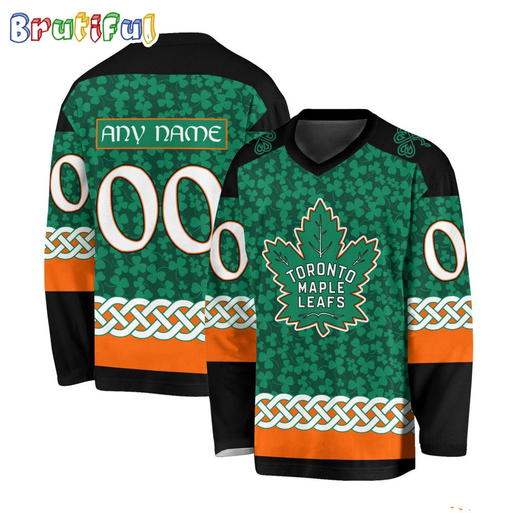 NHL Toronto Maple Leafs Jersey Special St.Patrick’s Day Design Hockey Jersey