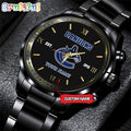 NHL Vancouver Canucks Black Fashion Watch Custom Hockey Game Time