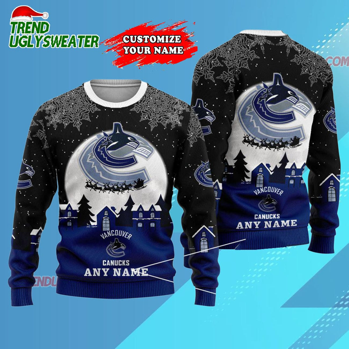 NHL Vancouver Canucks Hockey New Design Litmited Christmas Ugly Sweater