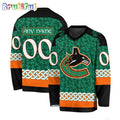 NHL Vancouver Canucks Jersey Special St.Patrick’s Day Design Hockey Jersey