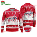 NHL Washington Capitals Snowflake Forest Ugly Christmas Sweater