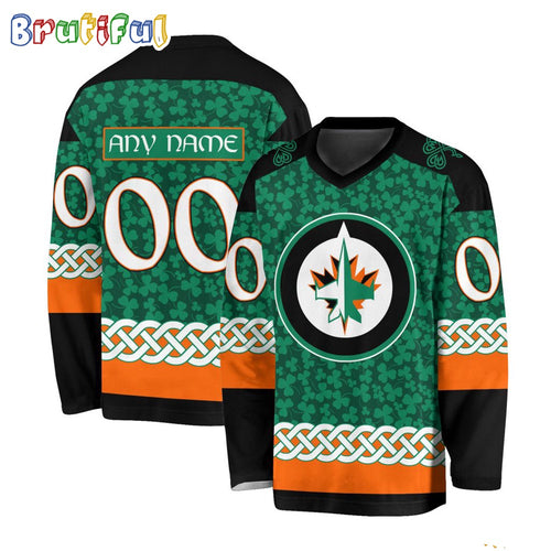 NHL Winnipeg Jets Jersey Special St.Patrick’s Day Design Hockey Jersey
