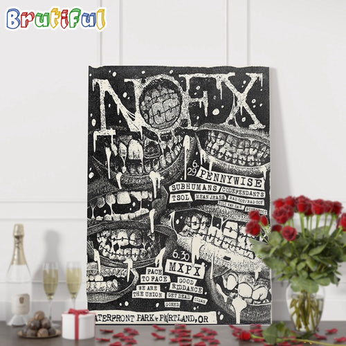 NOFX Portland June 29-30 2024 Tour OR Wall Art Poster Canvas