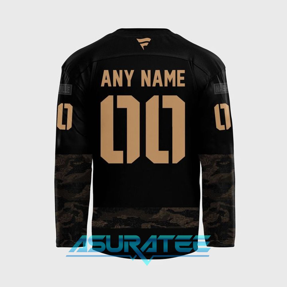 Nashville Predators 2026 Military Salute Limited Edition Black Hockey Jersey