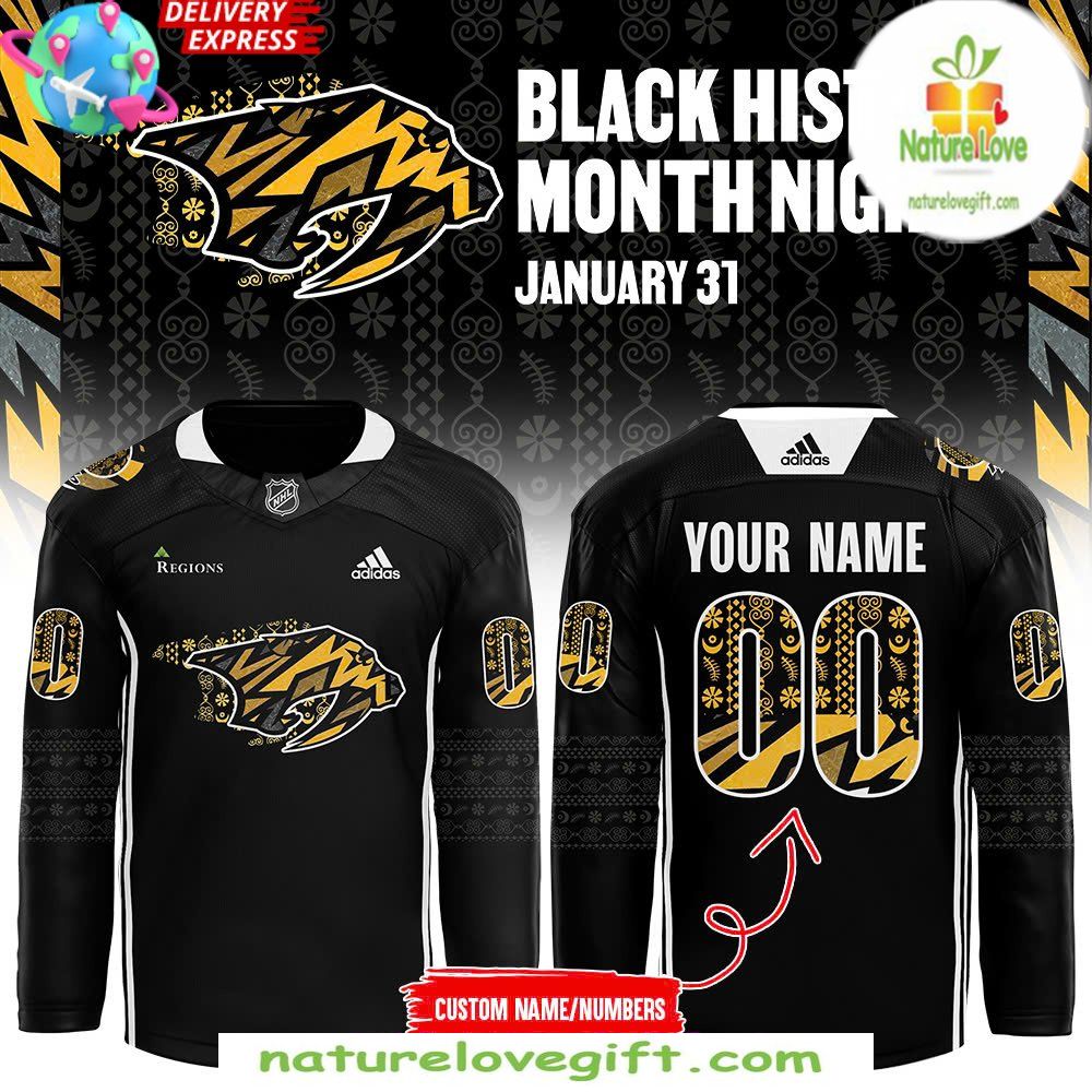 Nashville Predators 2026 Black History Month Hockey Jersey