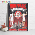 Nc State Wolfpack Horne And James Regional Champions Wall Art Poster Canvas
