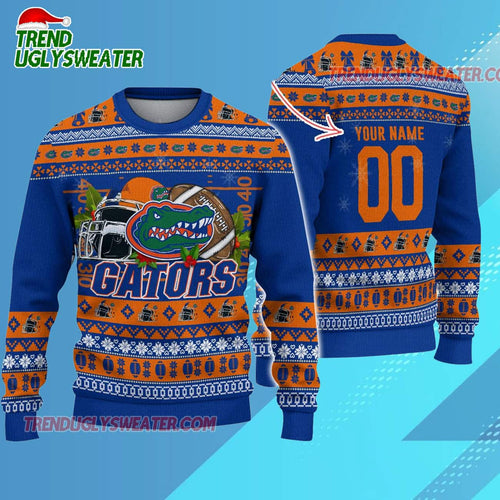 Ncaa Florida Gators Logo Team Football Custom Christmas Ugly Sweater