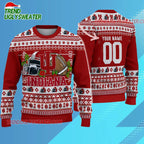 Ncaa Indiana Hoosiers Logo Team Football Custom Christmas Ugly Sweater