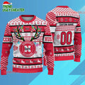 Personalized Ncaa Nebraska Cornhuskers Special Reindeer Light Ugly Christmas Sweater