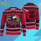 Ncaa Northern Illinois Huskies Logo Team Football Custom Christmas Ugly Sweater