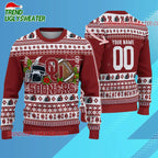 Ncaa Oklahoma Sooners Logo Team Football Custom Christmas Ugly Sweater