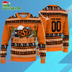 Ncaa Oklahoma State Cowboys Logo Team Football Custom Christmas Ugly Sweater