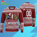 Ncaa Stanford Cardinal Logo Team Football Custom Christmas Ugly Sweater