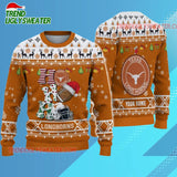 Ncaa Texas Longhorns Football Ho Ho Ho Ugly Christmas Sweater