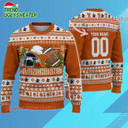 Ncaa Texas Longhorns Logo Team Football Custom Christmas Ugly Sweater