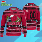 Ncaa Wisconsin Badgers Logo Team Football Custom Christmas Ugly Sweater