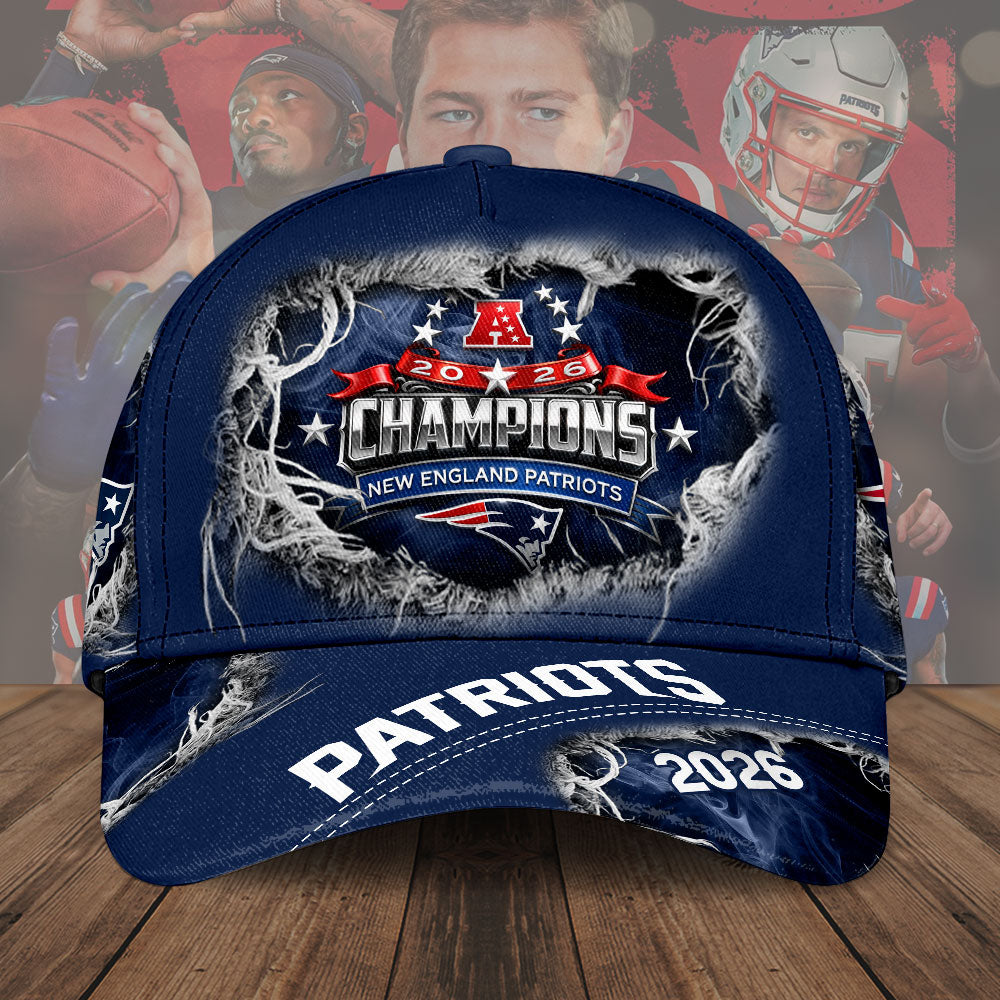 New England Patriots 2025 AFC Champions Classic Cap – TMTHU3525