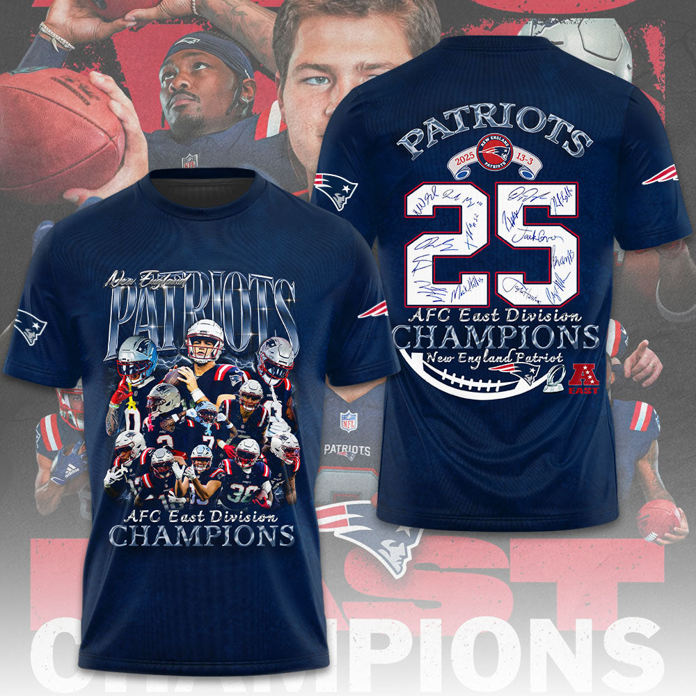 New England Patriots 3D Apparel – TMTHU3357