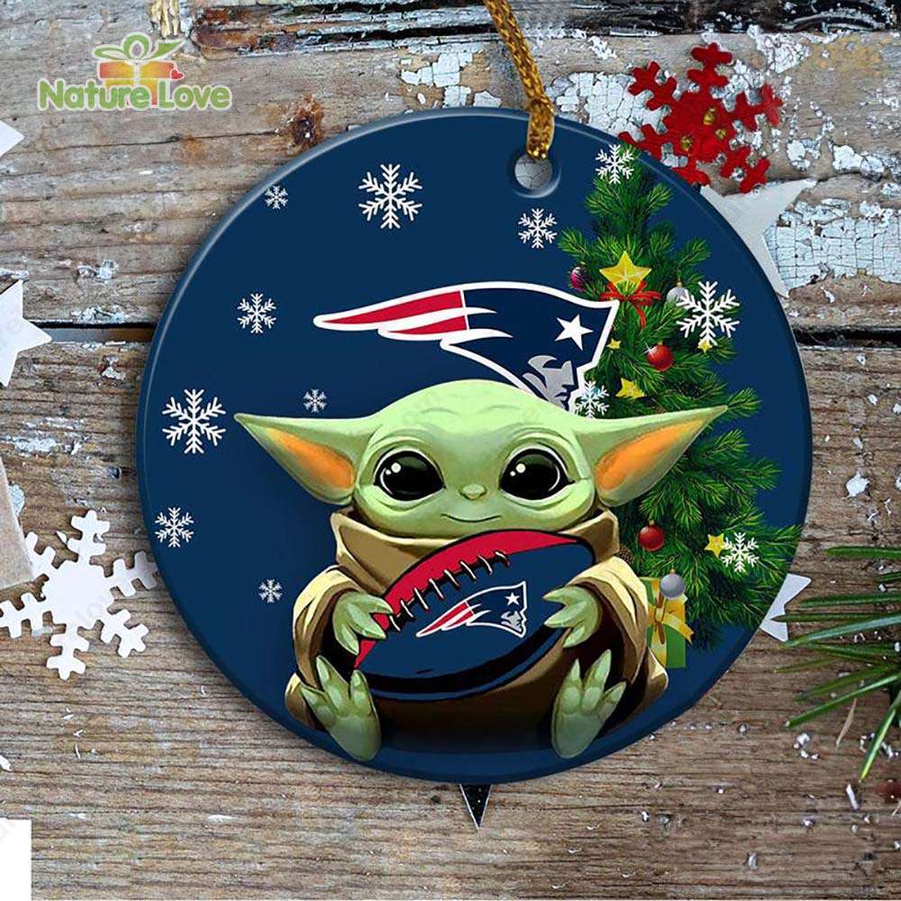New England Patriots Baby Yoda Ornament Christmas Tree Decorations NFL Gifts