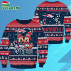 New England Patriots NFL Mickey Minnie Ugly Christmas Sweater