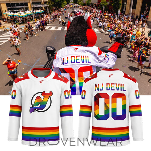 New Jersey Devils Pride Month 2026 Hockey Fan Jersey