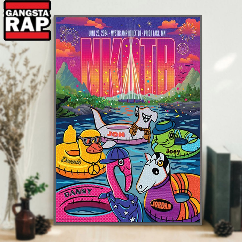 New Kids On The Block Mystic Amphitheater Prior Lake MN Poster Canvas Art
