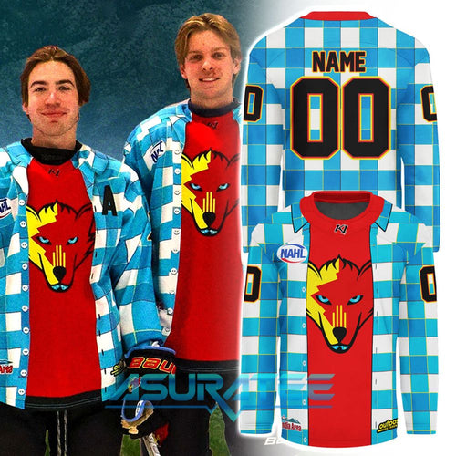 New Mexico Ice Wolves Celebrating Happy Gilmore 2026 Hockey Jersey
