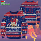 New York Giants Merrykissmyass Funny Santa Claus Christmas Ugly Sweater