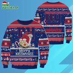 New York Giants Merrykissmyass Funny Santa Claus Christmas Ugly Sweater