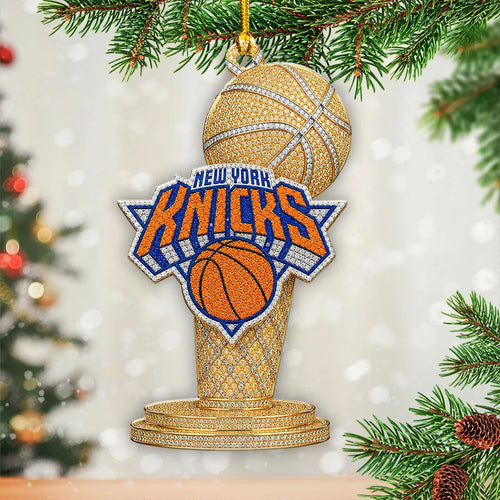 New York Knicks 2026 NBA Finals Champions Custom Shape 2-side Printed Acrylic Ornament – HOATT20861