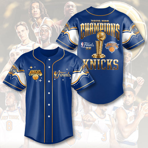 New York Knicks 2026 NBA Finals Champions Baseball Jersey – HOATT19424