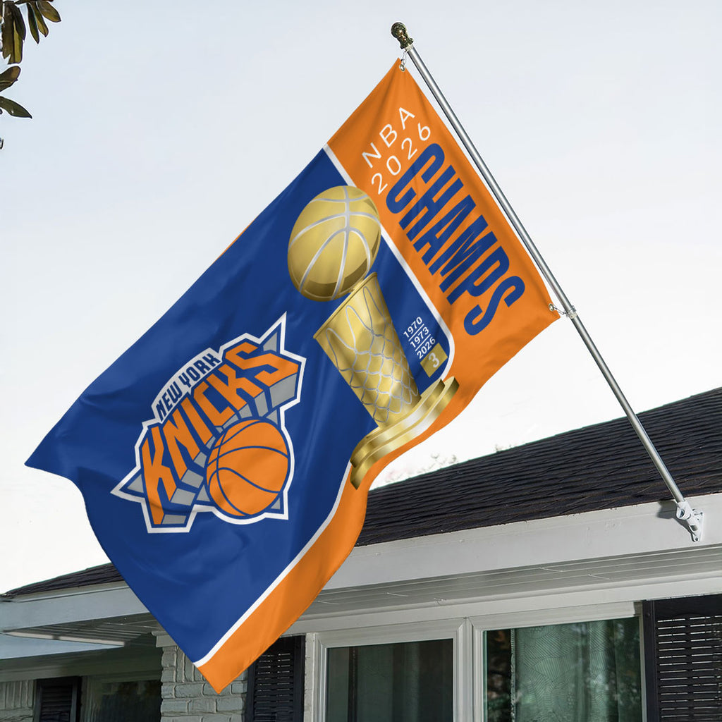 New York Knicks 2026 NBA Finals Champions 3D Double-side House Flag – HOATT18797