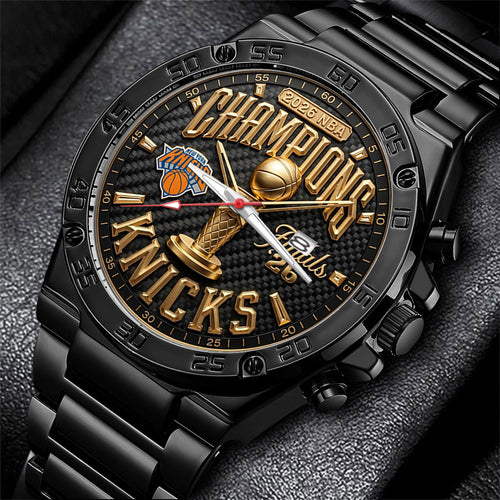 New York Knicks 2026 NBA Finals Champions Gentleman Stainless Steel Watch – TMTHU6943