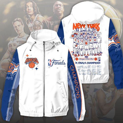 New York Knicks 2026 NBA Finals Champions 3D Windbreaker Jacket – HOATT19247