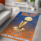 New York Knicks NBA Champions 2026 Rectangular Rug – TMTHU8109
