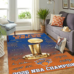 New York Knicks NBA Champions 2026 Rectangular Rug – TMTHU8109