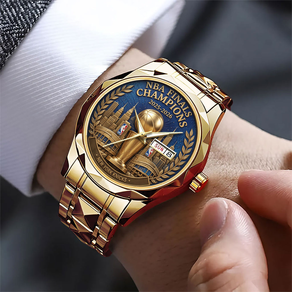 New York Knicks NBA Finals Champions 2026 Alloy Luxury Quartz Watch – TANTN23630