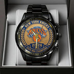 New York Knicks NBA Finals Champions 2026 Black Stainless Steel Watch – TANTN23768