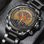 New York Knicks NBA Finals Champions 2026 Black Stainless Steel Watch – TANTN23768