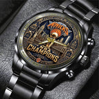 New York Knicks NBA Finals Champions 2026 Black Stainless Steel Watch - TANTN24141