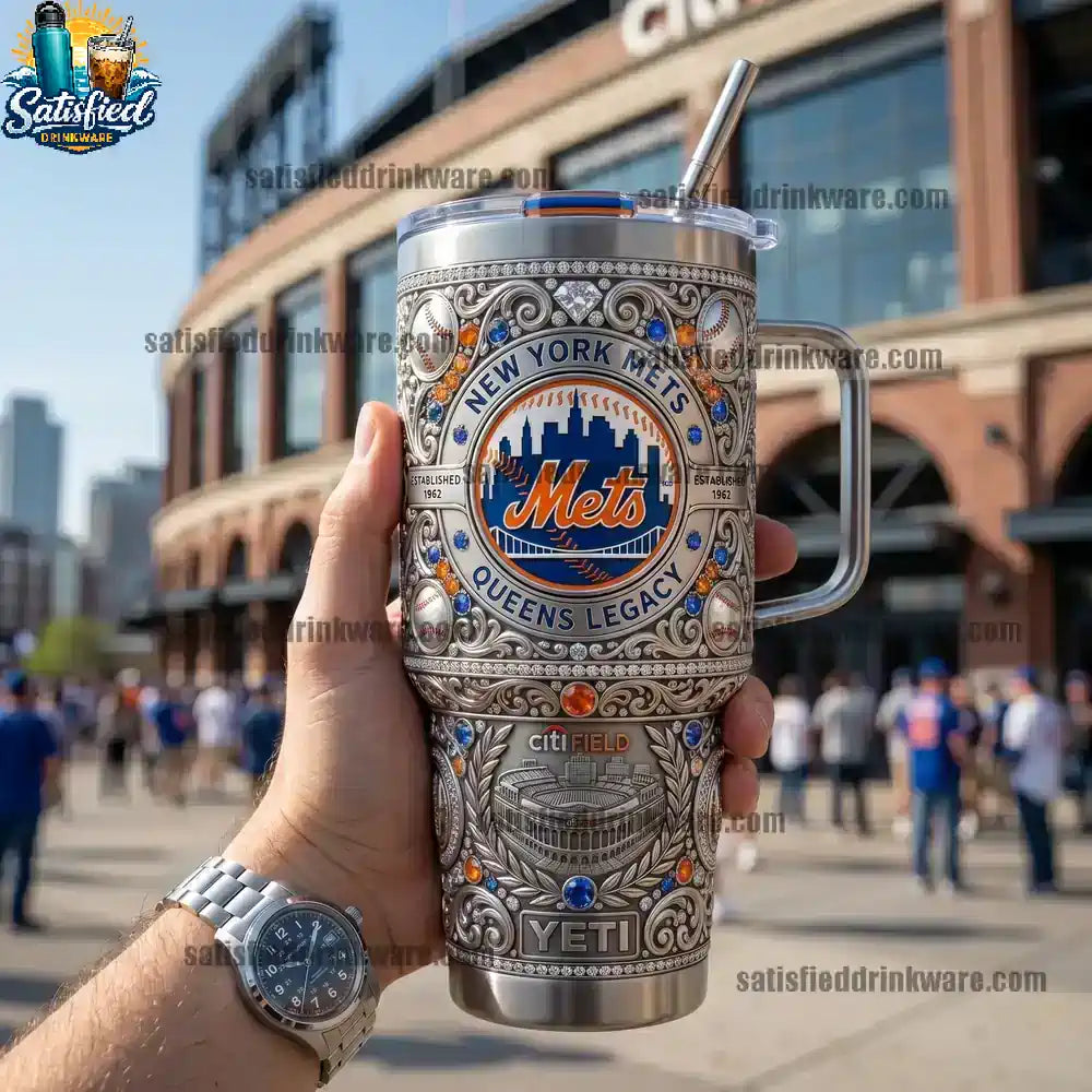 New York Mets With Handle Yeti Tumbler