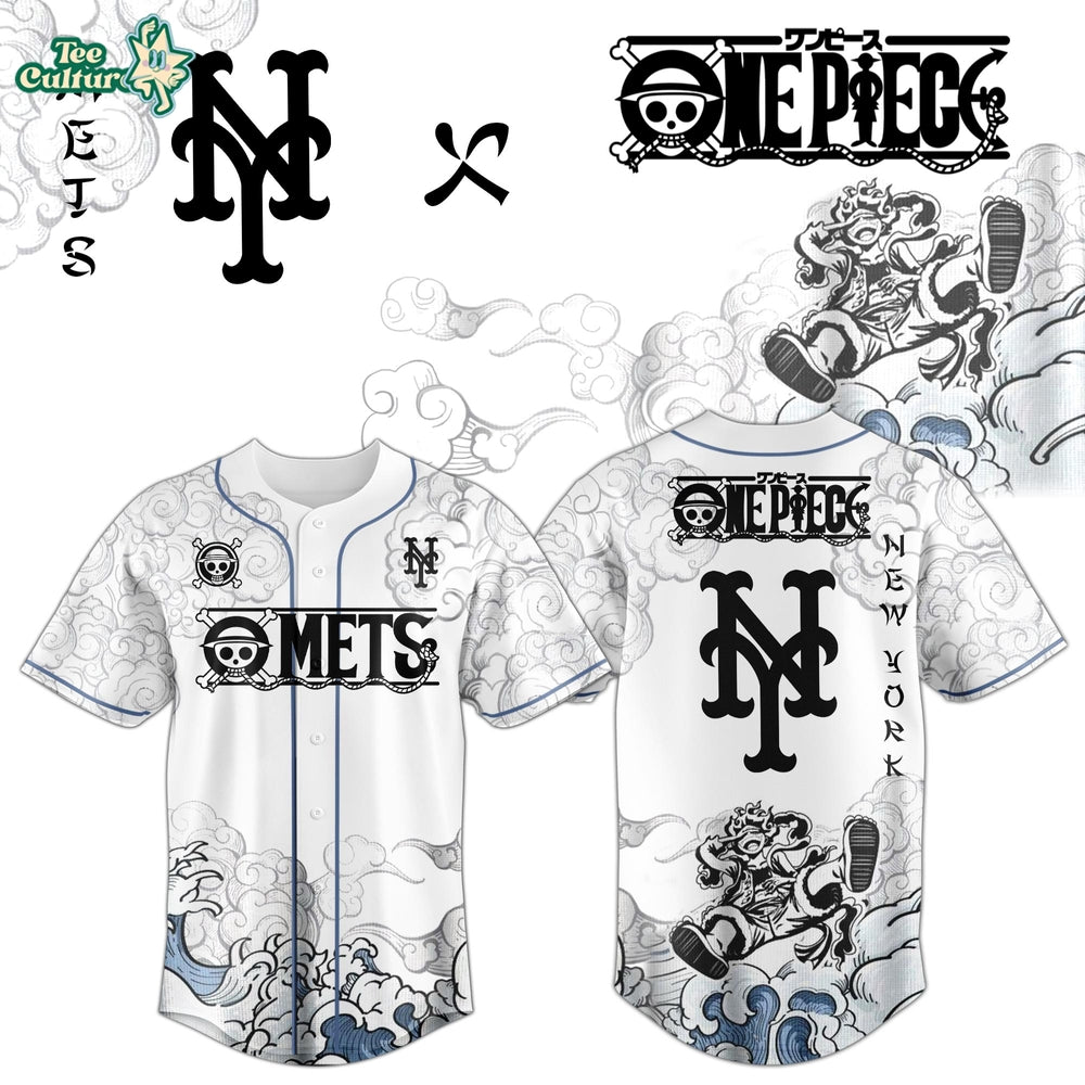 New York Mets x One Piece Jersey 2026 Luffy Gear 5