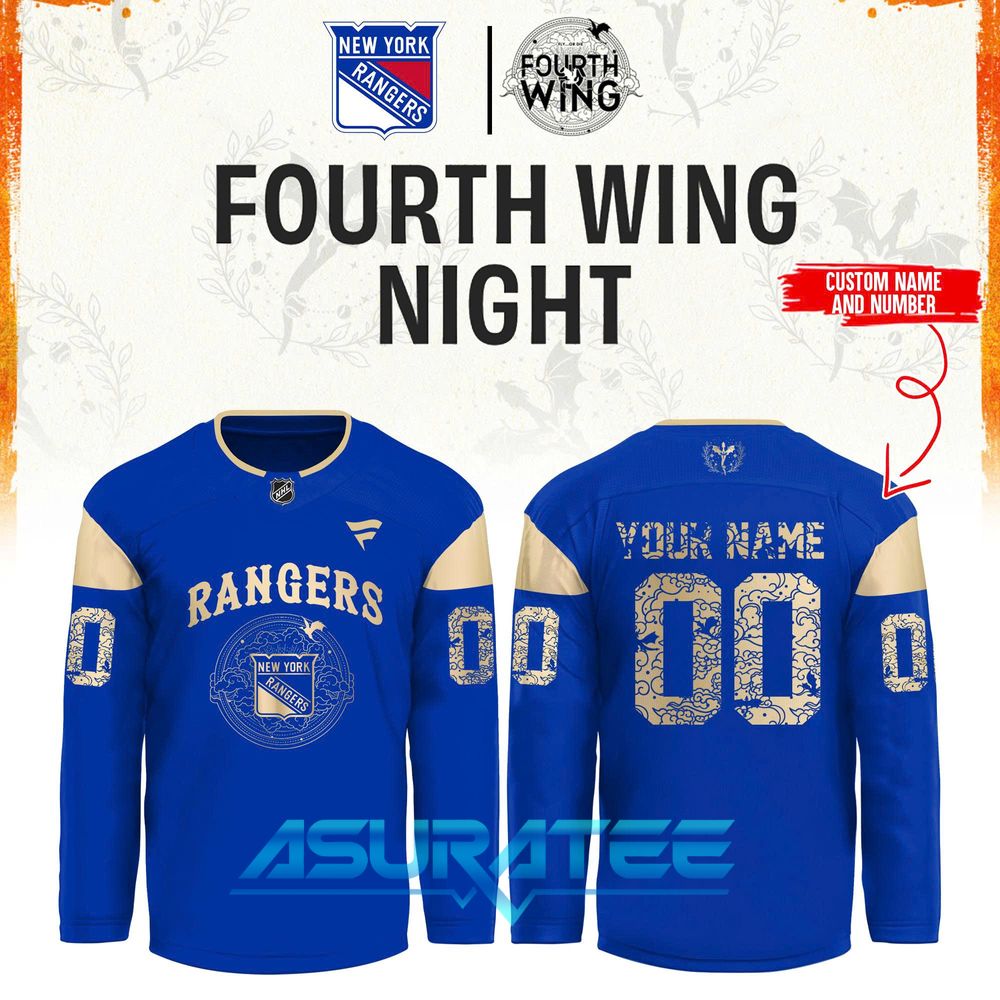 New York Rangers x Fourth Wing Night 2026 Hockey Jersey