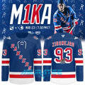 New York Rangers x Mika Zibanejad 1,000th NHL Game Hockey Jersey