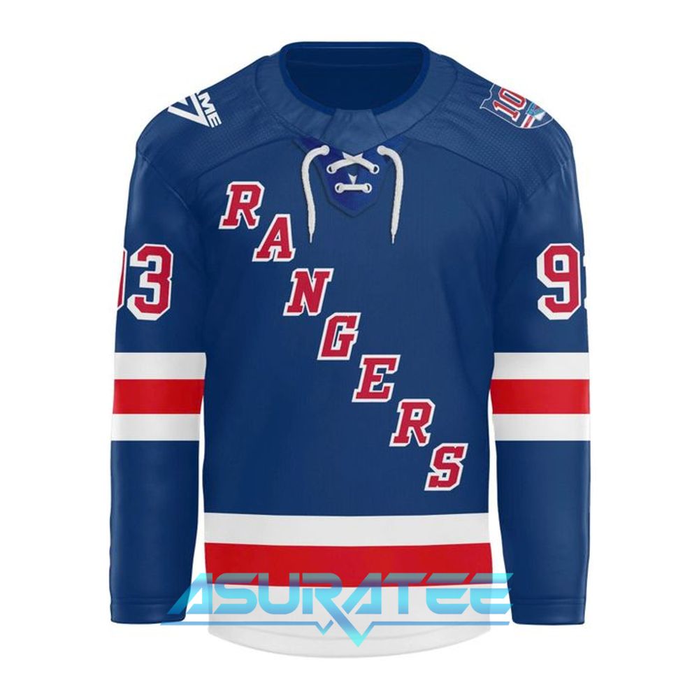New York Rangers x Mika Zibanejad 1,000th NHL Game Hockey Jersey