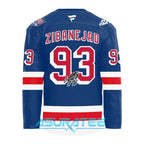 New York Rangers x Mika Zibanejad 1,000th NHL Game Hockey Jersey